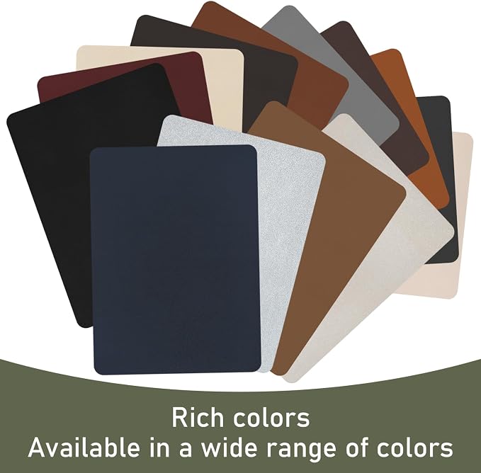 SYLVASS Self Adhesive Leather Repair Patches for Couch, Sofas, Furniture, Car Seats, Office Chairs, Pack of 2 Pure White