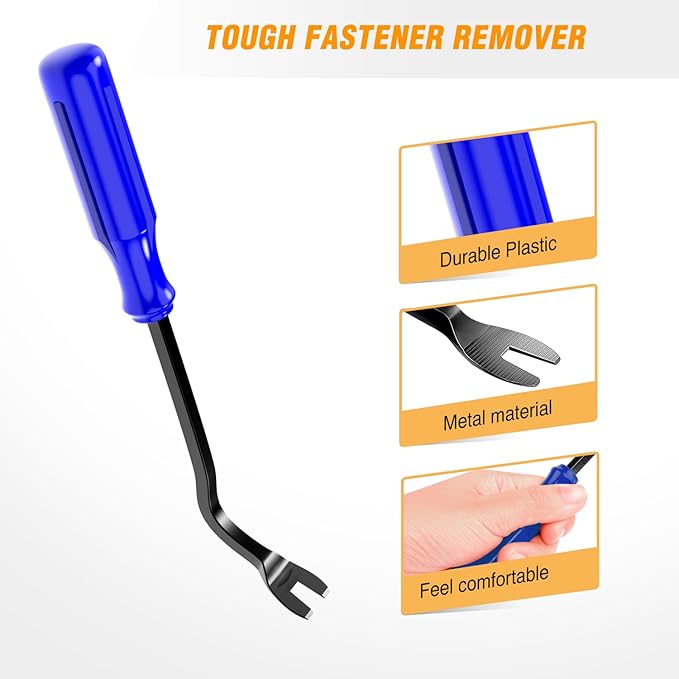 GOOACC 6PCS Auto Trim Removal Tool Kit No-Scratch Tool Kit for Car Audio Dash Panel Window Molding Fastener Remover Tool Kit-Blue