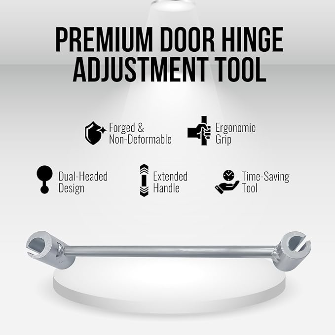 Door Hinge Gap Adjustment Wrench Tool - Universal Door Hinges Bender Adjuster & Spanner for Residential Commercial Doors - Gap & Hinge Hole Adjusting Repair Tool (8mm - 25mm)