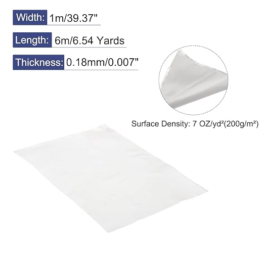 MECCANIXITY Fiberglass Cloth 7 OZ/200g 6m(6.54 Yards) x1m x 0.18mm E Glass Plain Weave Glass Fiber 64.58 Sq Feet, Woven Fabric for Boat RC Plane Auto Surfboard Tub Pool Repair