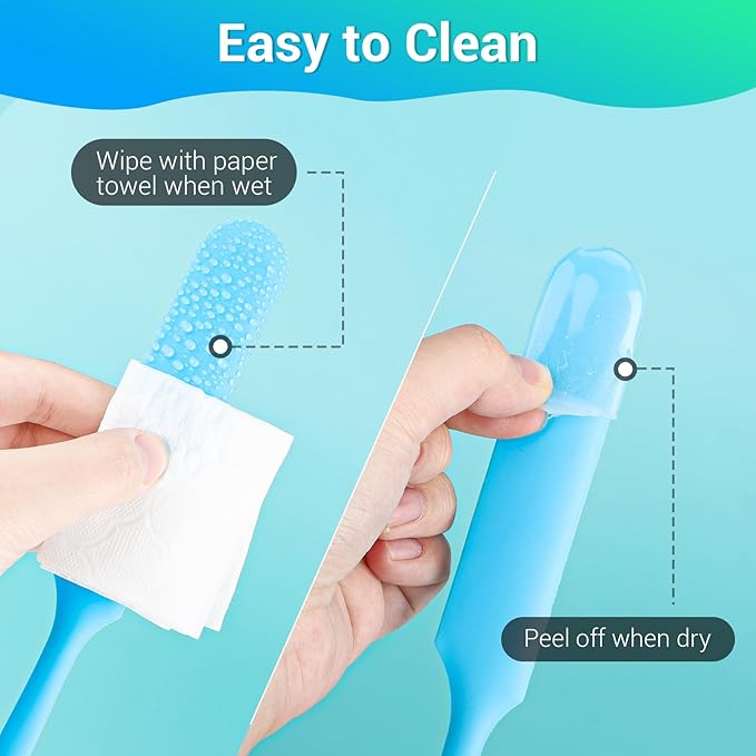 Gartful Silicone Stir Sticks Kit for Epoxy, 2pcs Spatula Scraper, 2pcs Large Silicone Resin Stirring Sticks, Reusable DIY Craft Tool for Mixing Resin, Paint, Waxing, Liquid, Set of 4, Blue