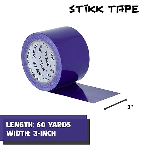 STIKK Purple Duct Tape, 3 inch x 25 Yards, Heavy Duty Waterproof Tape for Repairs and Projects