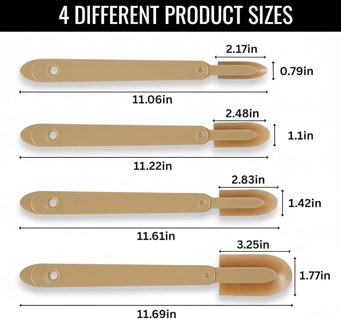 17PCS Rubber Caulking Spatulas Tool Set – 4 Size Silicone Sealant Finishing & Rubber Caulk Grout Spreader Applicator Kit with ABS Handle for Windown Kitchen Bathroom Floors Tiles Walls Brick Skirting