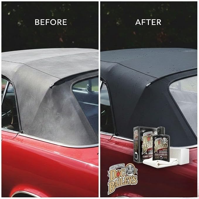 Black Leather Detail Kit - All-in-One Leather Cleaner, Conditioner, Dye & Waterproofer - Restores Faded Black Leather, Vinyl & Rubber for Motorcycle Seats, Jackets, Boots & Cars 4oz