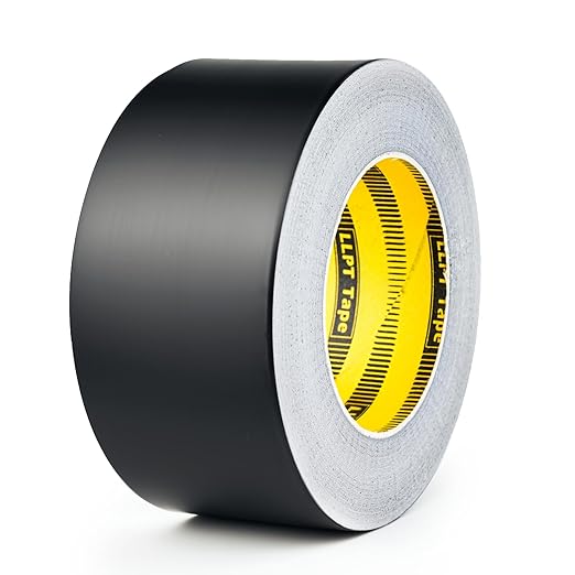 LLPT Aluminum Black Foil Tape 2 Inches x 65 Feet 3.94 Mil | Industrial Grade, Extra Thick, Strong Adhesive, No Residue, Weather Resistant for HVAC Sealing Hot Cold Air Pipe Metal Repair
