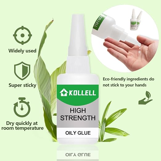 High Strength Oily Glue,Universal Super Glue,Welding High-Strength Oily Glue, Used for Quick Repair of Metal, Plastic, Wood, Glass, Jade and So On(50g/pcs) (3PCS)