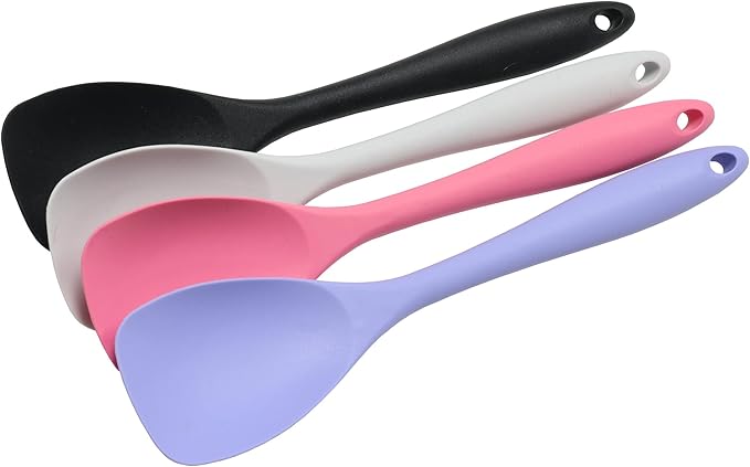 Chef Craft Premium Silicone Spoon Spatula, 11.5 inch, Black