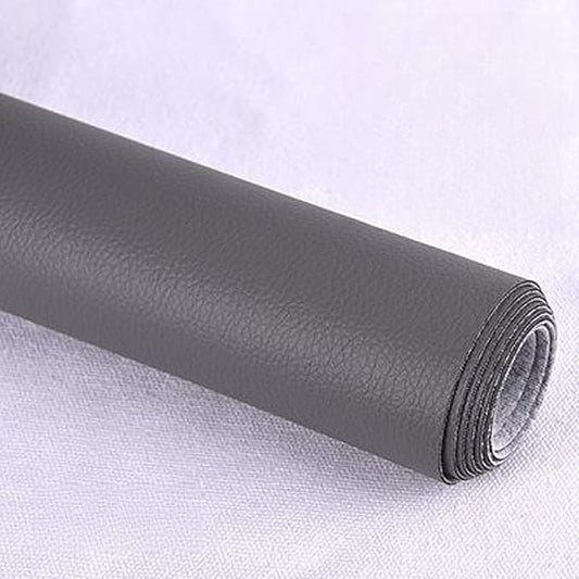Leather Repair Patch Tape Kit,Self Adhesive Leather Repair Kit for Furniture,Vinyl Repair Kit for Couch,Sofa,Car Seats,Office Chair Luggage (Dark Grey,16.93"×78.74")