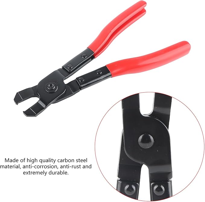 CV Boot Clamp Plier, Ear Type Clamp Plier for CVJ Boot Clamps Precision Compression Joint Tool Carbon Steel Anti Rust Durable Grip Design for CV Axle Service and Auto Repair