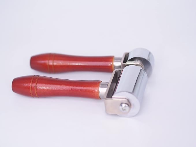 Leathercraft Rollers Leather Gluing Roller Creasing Wheels 2 Sizes Pack and Glue Spreader