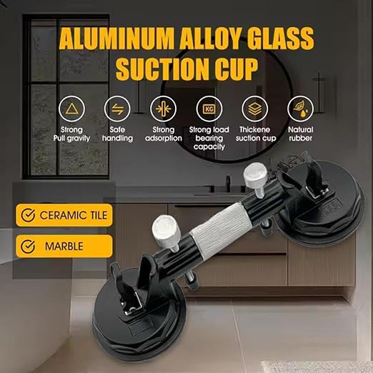 Floor Gap Fixer Tool with Heavy Duty Suction Cup, Aluminum Tile Lifter and Laminate Floor Gap Repair Tool for Lifting Large Glass, Moving Tiles and Dent Puller (1pc)