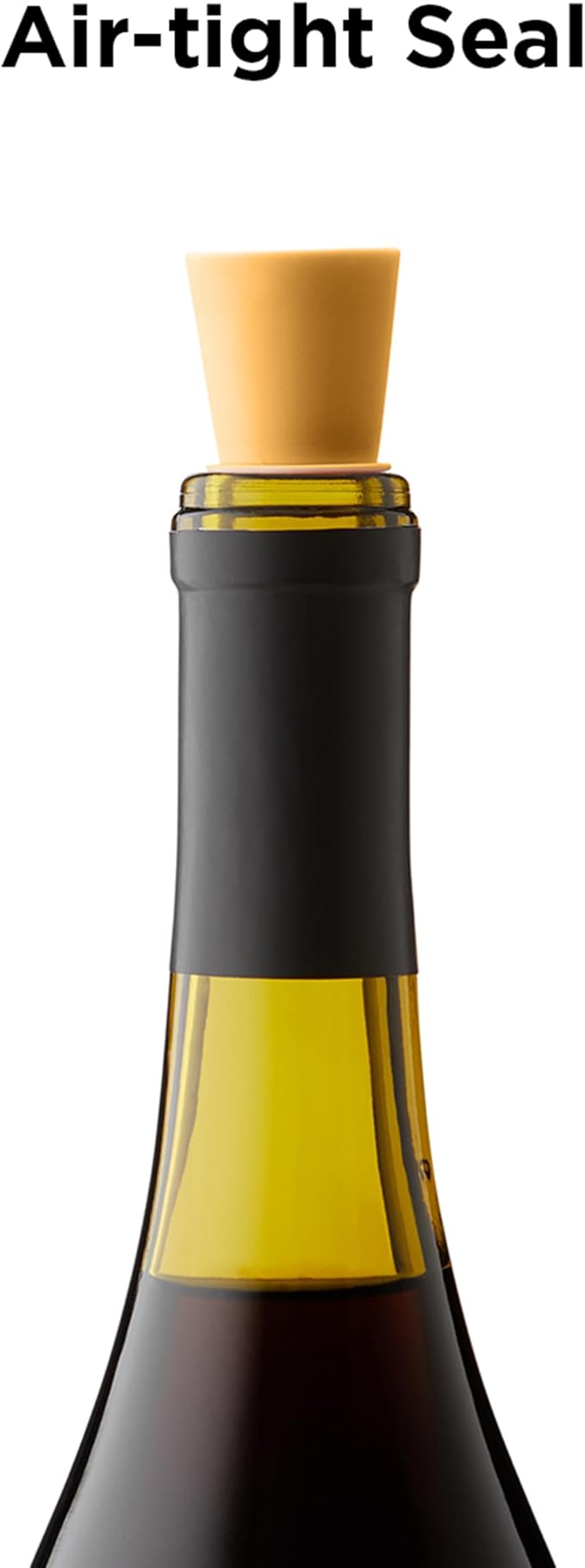 Rabbit Wine Bottle Stoppers Set of 4 - Airtight Rubber and Stainless Steel Reusable Wine Stoppers for Wine Bottles, Assorted Colors, Dishwasher Safe