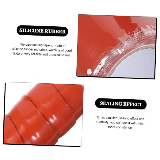 TEHAUX 2pcs Flex Rubberized Seal Tape for Plumbing Repairs Heavy Duty Duct Tape for Seamless Sealing of Pipes Water Buckets and Leaks