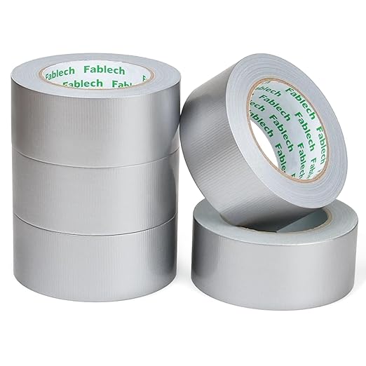 5 Pack Heavy Duty Duct Tape, 9 Mil Thickness, 2 Inch x 30 Yards, Waterproof Strong Adhesive, Flexible,No Residue, Tear by Hand, Multi-Use for Repairs, DIY, Industrial & Home Use (Silver)