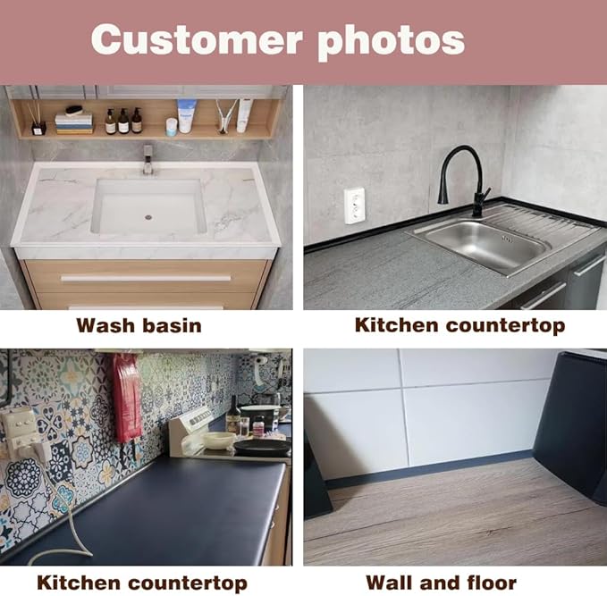 Water Dam Silicone Waterproof Barrier Bathroom and Kitchen Water Strip Coving Edging Strip（White-2.2m）