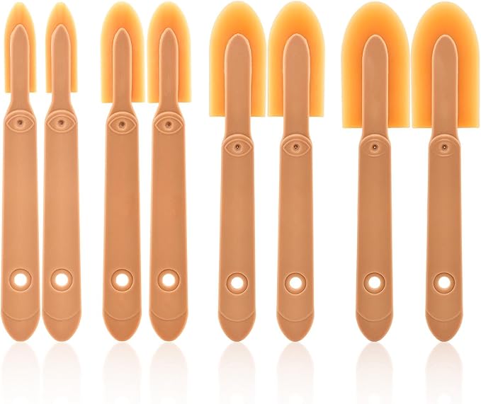 8pcs Rubber Caulking Tool, 4 Sizes Set Rubber Spatula Spreader Silicone Caulk Finishing Set Tool Grout Sealer Applicator Smoothing Tool Applicator for Tiles Brick Kitchen Bathroom