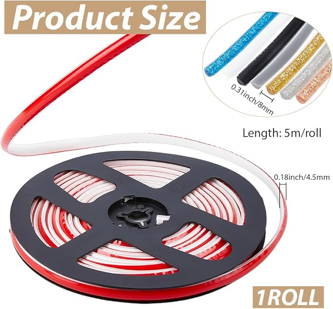 GORGECRAFT 5.5 Yard Self Adhesive Caulk Tape 0.3 Inch White Waterproof Caulking Strip Peel and Stick Roll Flexible Triangle Molding Trim Sealing Sealant Tape for Sink Bathroom Corner Ceramic Tile Edge