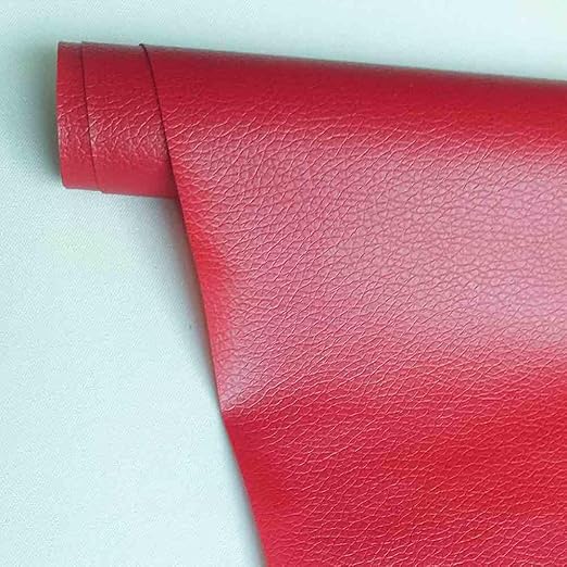 Leather Repair Patch,Self Adhesive Leather Repair Tape for Furniture,PU Leather Repair Kit for Car Seat, Couch, Sofa, Chair, (Red,4X50 inch)
