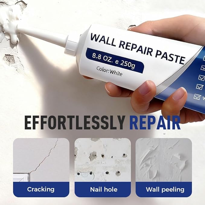 Efficient Drywall Repair Kit with Scraper, 2026 New Wall Patch Repair Kit with Scraper, Quick Drying Wall Mending Agent for Holes & Cracks, Multi-Functional Drywall Patch Paste Repair Kit for DIY Home