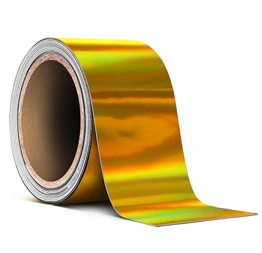 VViViD Holographic Gold Chrome Pinstripe Vinyl Tape Roll (2” x 25ft)