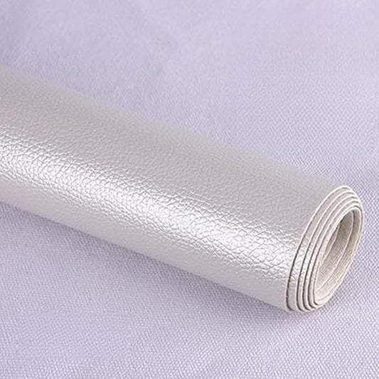 Leather Repair Patch Tape Kit,Self Adhesive Leather Repair Kit for Furniture,Vinyl Repair Kit for Couch,Sofa,Car Seats,Office Chair Luggage (Pearl White,19.69"×53.94")