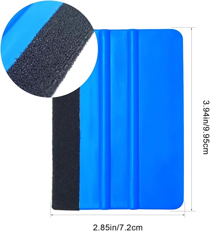 2 Pieces Wallpaper Smoothing Tool, Vehicle Vinyl Felt Squeegee Window Tint Film Tool for Peel and Stick Wallpaper (blue)