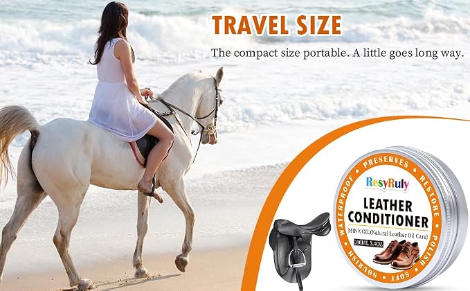 Mink Oil Paste Leather Conditioner Boots Wax Waterproof Smooth Couch Purse Shoes Bag Jacket Soft Polish Furniture Salve Sofa Car Seat Restore Shine Saddles Baseball Glove Natural Leather Care Balm