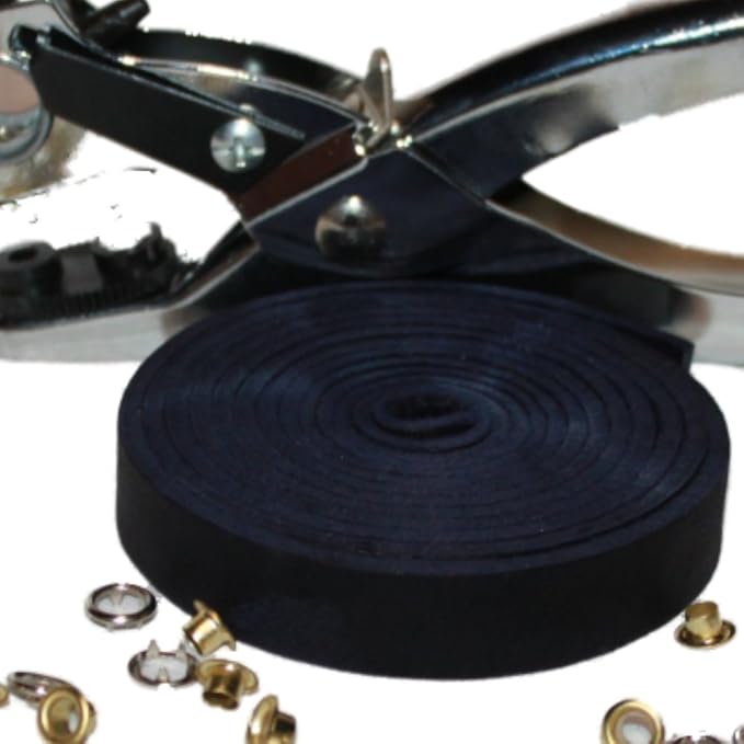 Leather Strap for Crafts & Jewelry | 72 Long × 5/8" Wide × 1/8" Thick (7-8oz) | Genuine Leather Strips for Crafts, Projects or Repairs - Navy Blue