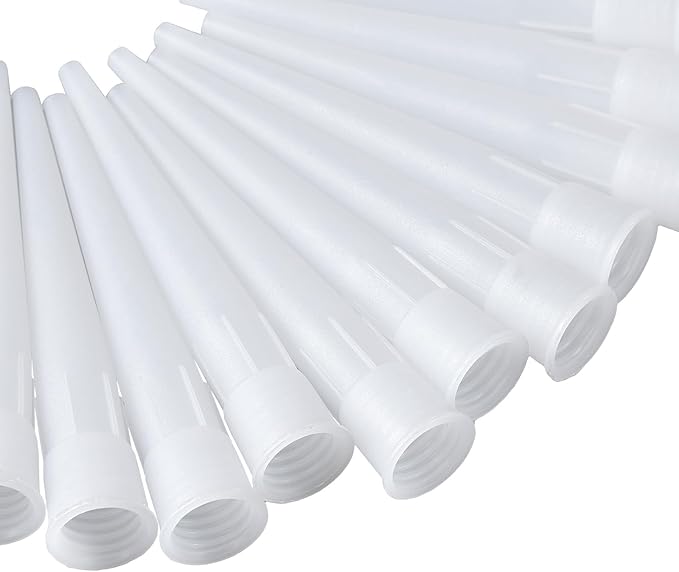 30Pcs Plastic Caulking Gun Extender - Caulk Nozzle Tips 4inch for Sausage Caulking Gun Application, Caulk Nozzle Tip Tool Easy To Use(White)