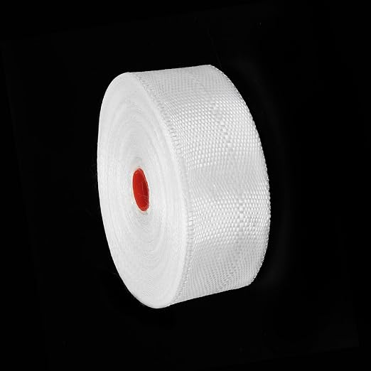 MECCANIXITY Fiberglass Cloth Tape Fiberglass Mesh Glass Fiber Mesh Woven Fiberglass Fabrics Insulation Tape 30m(33 Yard) x30mmx0.17mm for Reinforcement Repair