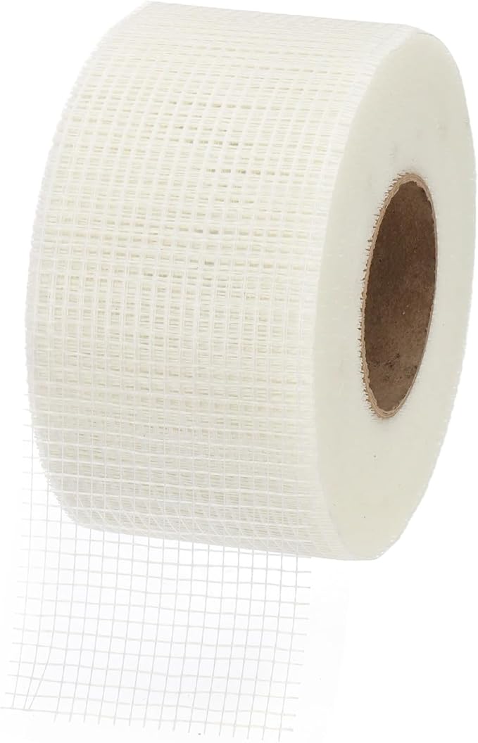 PATIKIL Drywall Repair Mesh Tape, 4 inch x 328 ft Fiberglass Repair Patch Self-Adhesive Dry Wall Joint Tape 6 Mesh Wall Hole Crack and Seam Patch, White