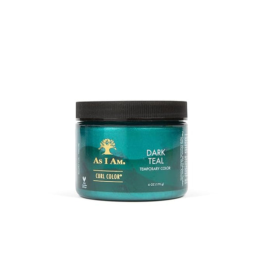 As I Am Curl Color - Dark Teal - 6 oz - Temporary Color & Curling Gel - Medium Hold - Vegan & Cruelty Free
