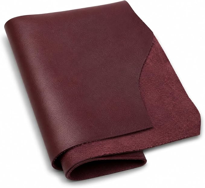 REED Leather HIDES - Cow Skins (100 Square Foot, Burgundy) | Arts and Crafts