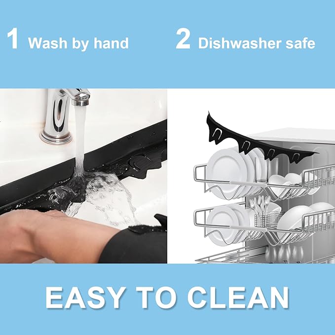 Silicone Stove Gap Covers with Stainless Steel, Oven Gap Filler Seals Gaps Between Stovetop and Counter, Stove Gap Guards Range Trim Kit, Easy to Clean Stove Gap Guard (2 Pack,20.87")