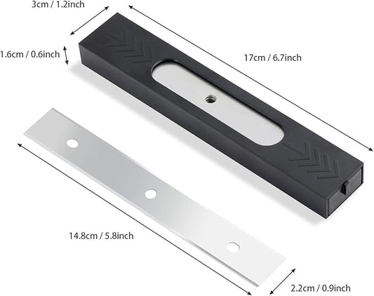 EHDIS 6 inch Razor Blades Paint Scraper Replacement Stainless Steel Blades for Window Scrapers, Double Edged, Pack of 25