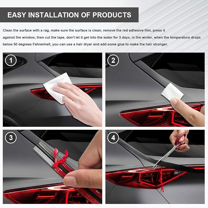 2 Pieces Windshield Rubber Seal Windshield Trim Stripping, Car Weather Stripping, Waterproof Rubber Edge Trim, 22 Ft T Shape Sealing Strip Universal for Car Front Rear Windshield