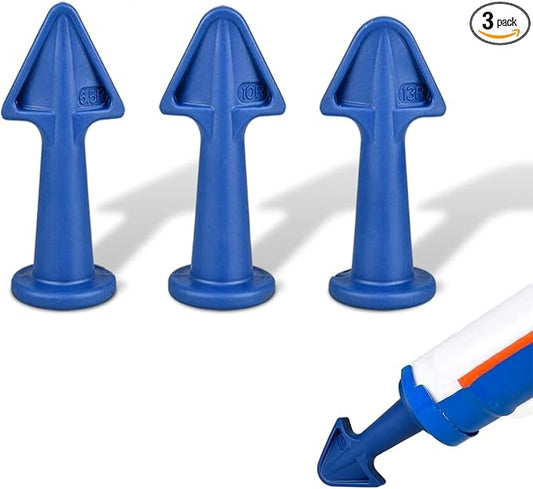 Caulk Tip Tool Caulking Tips Set with Nozzle Adapter Silicone Caulk Applicator Tools Reusable Nozzles for Finishing Grout and Sealant Caulk Gun Accessories for Easy Application 6.5R 10R 13R