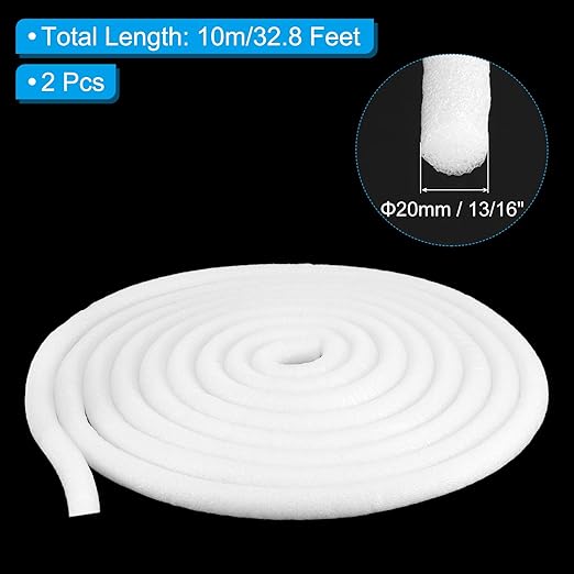 PATIKIL 13/16 Inch x 32.8 Feet Backer Rod for Gaps and Joints, 2 Pack Foam Rope Caulk Crack Joint Filler Roll Seal Weather Strip for Home Construction Car