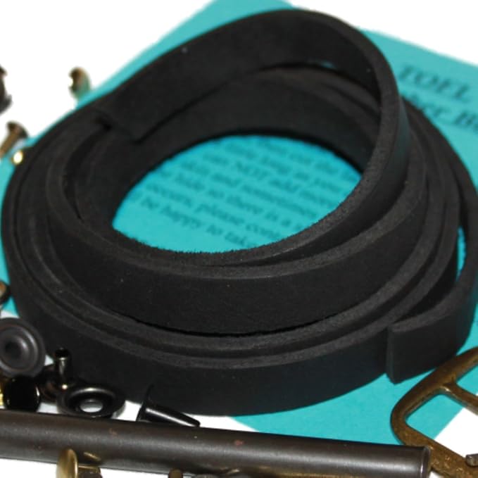 Leather Strap for Crafts & Jewelry | 72 Long × 5/8" Wide × 1/8" Thick (7-8oz) | Genuine Leather Strips for Crafts, Projects or Repairs - Black