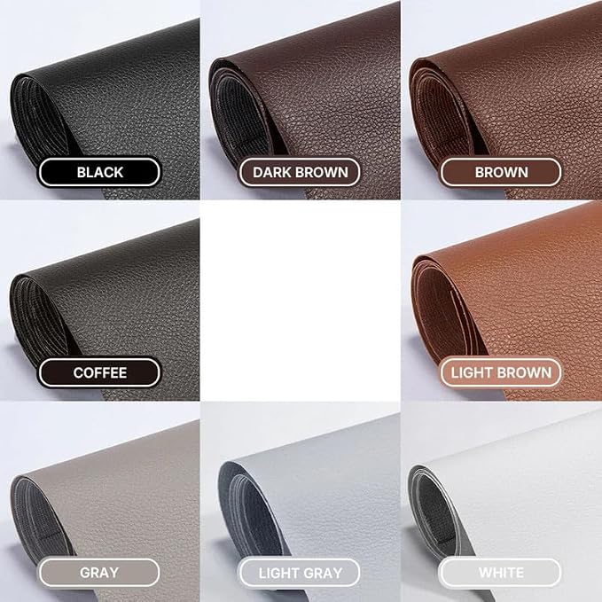 Cremsy Leather Repair Patch, Self Adhesive Leather Repair, Waterproof Vinyl Repair Patch, Cuttable Furniture Repair Tape for Couches, Sofa, Furniture, Car Seats, Bags, Jackets (Yellow)