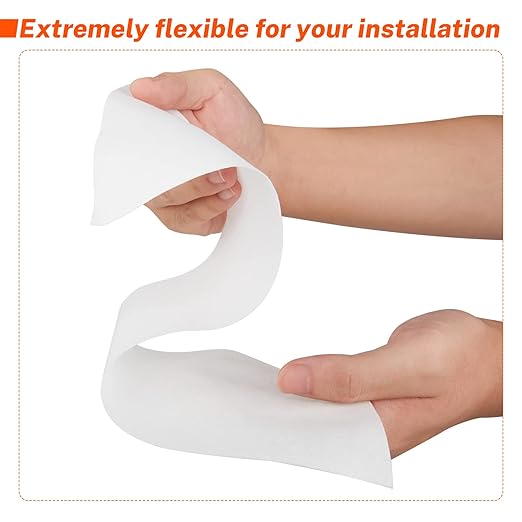6 Inches X 75 Feet Waterproofing Membrane Fabric, Roll Anti-Fracture Non-Woven Liquid Waterproof Fiberglass Mesh Tape for Bathroom Shower Walls, Floors, Tiles, Seam