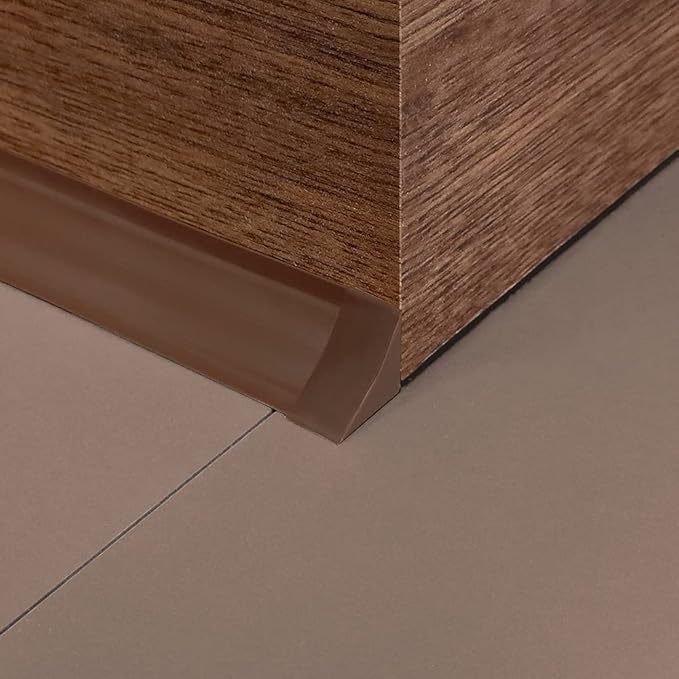 InstaTrim Corner & End Caps - Six Dark Brown 3/4" Wide Caulk Strip Corner and End Pieces - Finishing Caps for Corners & Exposed Ends - Paintable