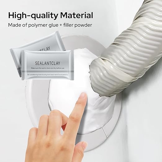 6-Pack New Type White Waterproof Sealant Mastic, Repair Sealing Clay, Quick Mending Mud for Drain Connection, Wall Hole, Air Conditioning Hole Waterproof Seal Putty