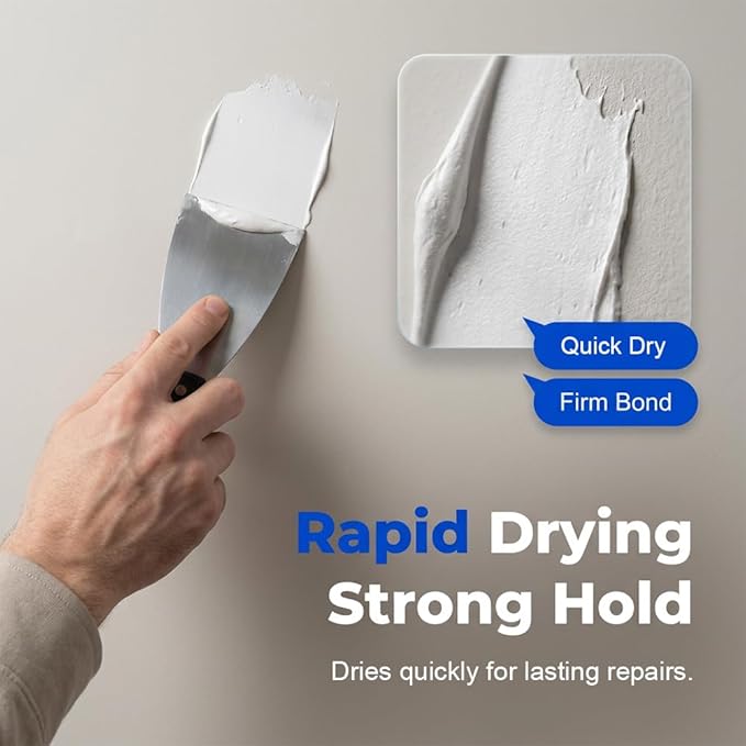 Efficient Drywall Repair Kit with Scraper, 2026 New Quick Drying Wall Mending Agent for Holes & Cracks for Holes, Cracks, Quick Easy Solution for Home Wall Efficient Patch Repair (1pc)