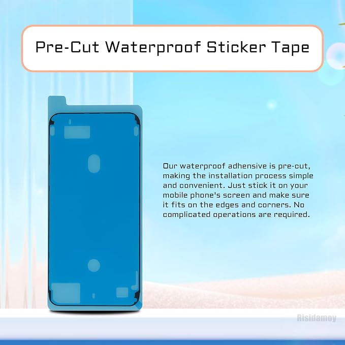 5 PCS for iPhone 13 Pro Max Waterproof Pre-Cut Adhesive Sticker | Screen Sealing Tape 6.7" Repair Water Resistant Internal Fix Stickers Kit for 13ProMax A2641 A2643 A2644 A2645 A2484