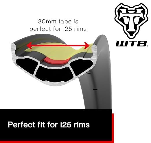 WTB Tubeless Bicycle Rim Tape (30mm x 11m) Easy Tubeless Setup & Airtight Seal, Compatible with All Tubeless Rims | bike-rim-tape