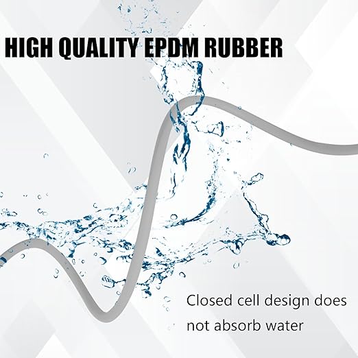 Backer Rod 1/4 Inch, EPDM Rubber Foam Caulk Saver 100' Grey Weather Strip Seal for Concrete Joints, Wall Cracks, Driveway and Joint Fillers.