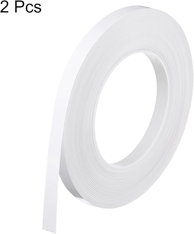 HARFINGTON 2Pcs Floor Tiles White Foil Lines Metallic Mirror Tape 0.39" x164 Ft Self Adhesive Decor Floor Wall Seam Sticker Waterproof Gap Sealing Tape for Kitchen Bathroom Cabinet
