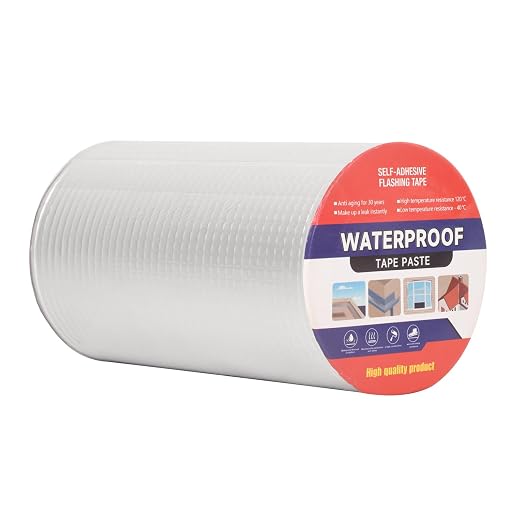 Butyl Waterproof Tape 8" x 16.4',Outdoor Leakproof Tape for Plastic and Metal Repair,RV Repair,Window and Boat Sealing,Silicone,Glass and EDPM Roof Leak Repair