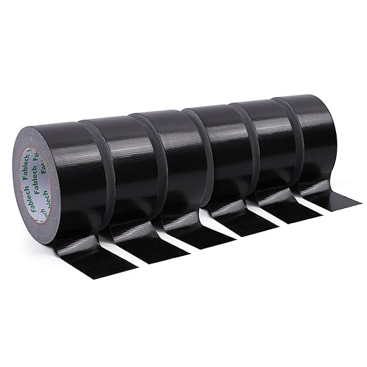 Pack Heavy Duty Duct Tape, 9 Mil Thickness, 2 Inch x 30 Yards, Waterproof Strong Adhesive Duct Tape,Flexible,No Residue, Tear by Hand, Multi-Use for Repairs, DIY, Industrial & Home Use (Black)